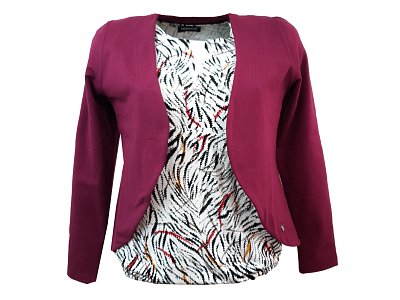 Vínová vesta s dlouhým rukávem - vel.38