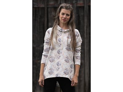 Bílá mikina s chomoutem - vel.38