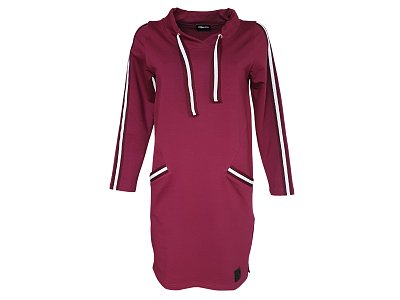 Vínová tunika s pruhy - vel.38