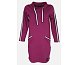 Tunika s dlouhými rukávy ve vínové barvě - vel.40