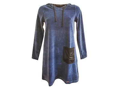 Modrá tunika s kapucí - vel.38