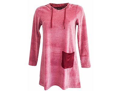 Vínová tunika s kapucí - vel.38