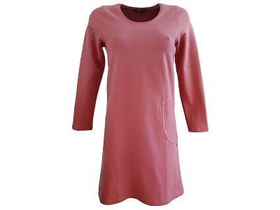 Malinové šaty z teplákoviny - vel.36