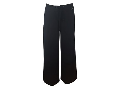 Černé prodloužené elegantní kalhoty - vel.46