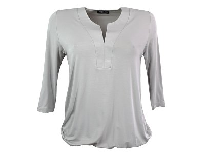 Světle šedá volná halenka s 3/4 rukávy - vel.38