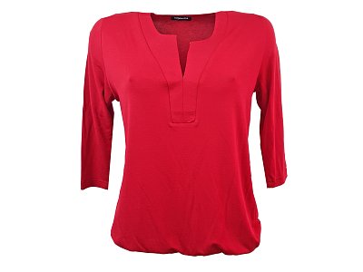 Červená volná halenka s 3/4 rukávem - vel.38