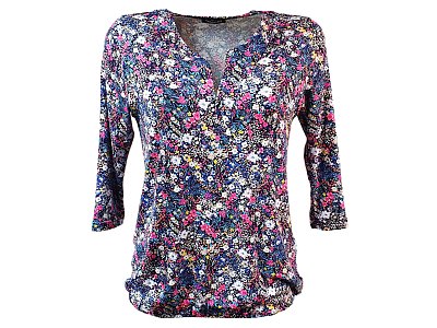 Barevné triko s drobnými květy - vel.38