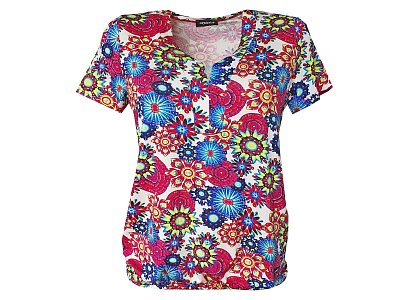 Volná halenka s tiskem kytiček - vel.40