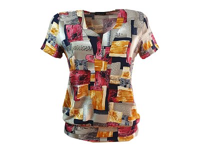 Barevná halenka volného střihu - vel.38