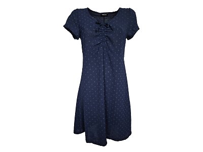 Tmavě modré šaty  s jemným vzorem - vel.40