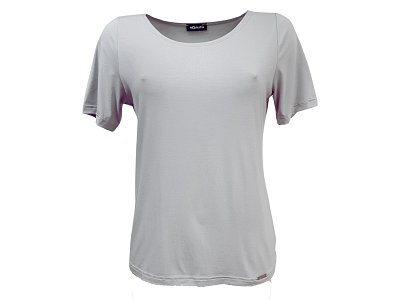 Světle šedý top s krátkým rukávem - vel.42