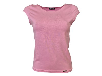 Růžový top s krátkým rukávem - vel.38