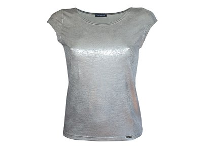 Společenské tričko v stříbrném odstínu - vel.42