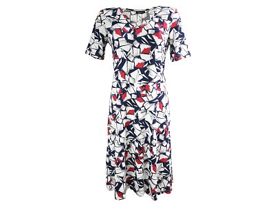 Barevné šaty s krátkýn rukávem do A - vel.40