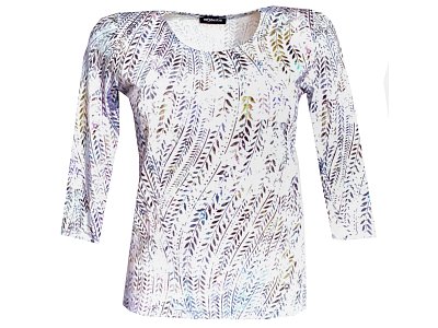 Bílá halenka s jemným potiskem - vel.42