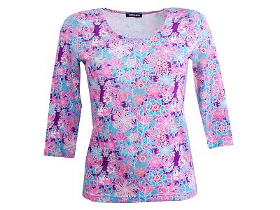 Barevná halenka s 3/4 rukávem - vel.40