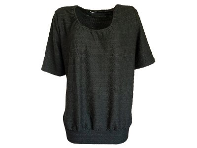 Černá halenka s plastickým vzorem - vel.48