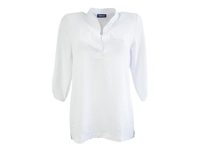 Bílá košilová tunika se stojáčkem - vel.38