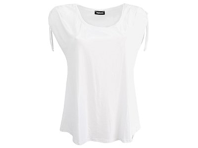 Bílé volné triko se spadlým rukávem - vel.42