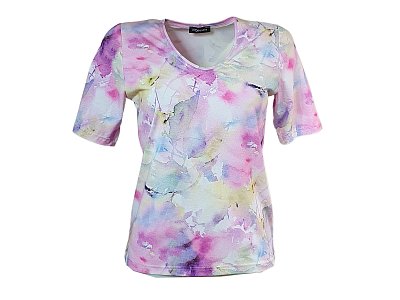 Triko v pastelových barvách s krátkým rukávem - vel.38