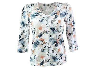 Bílé triko s barevným tiskem - vel.40