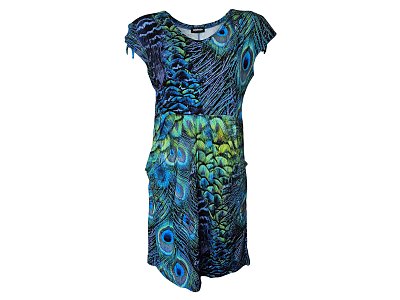 Modré kapsové šaty Modestia - vel.46