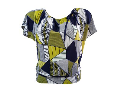 Volná letní halenka s přinechaným rukávem - vel.38