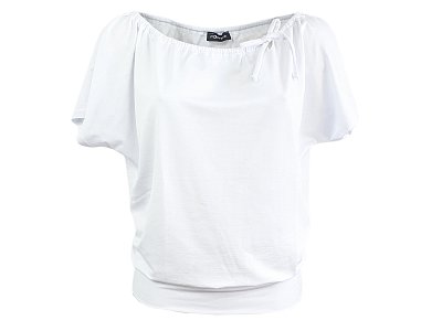 Volná bílá halenka s kimonovým rukávem - vel.38