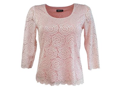 Krajková halenka v růžové barvě - vel.38