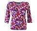 Barevné triko s 3/4 rukávem - vel.46