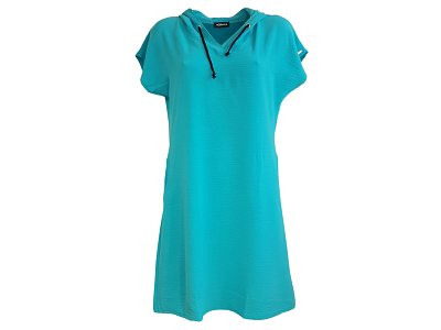 Jasně modré šaty s kapucí - vel.38