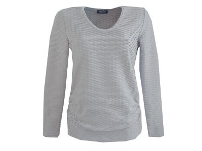 Šedý svetr s plastickým vzorem - vel.40