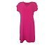 Sytě růžové šaty s kimonovými rukávy - vel.38