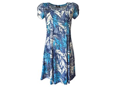 Modré letní volné šaty - vel.38