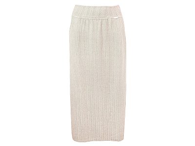 Teplejší smetanová  maxi sukně - vel.40