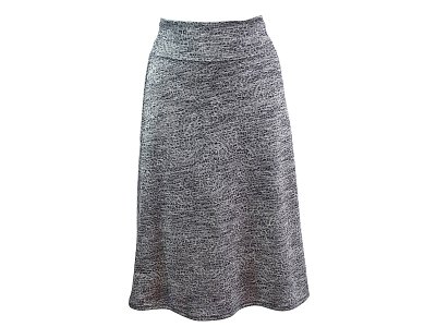 Šedá sukně s tiskem a jemným leskem - vel.44