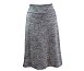 Šedá sukně s tiskem a jemným leskem - vel.44