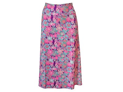 Růžová sukně s květy - vel.40
