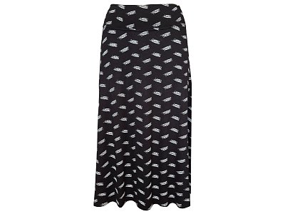Černobílá delší sukně - vel.40