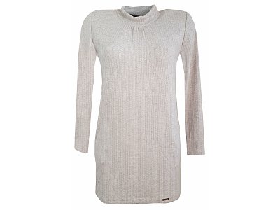 Světlá tunika se stojákem a kapsami - vel.40