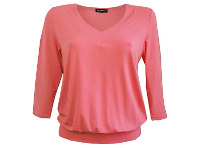 Růžová halenka s 3/4 rukávem - vel.40