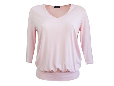 Světle růžová halenka s 3/4 rukávem - vel.40