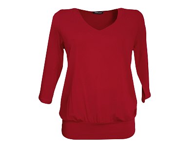 Červená halenka s 3/4 rukávem - vel.40