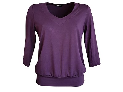 Vínová halenka s 3/4 rukávem - vel.40