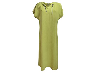 Maxi šaty v zelené barvě s kapsami - vel.38