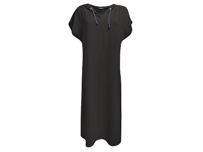 Maxi šaty v černé barvě s kapsami - vel.38