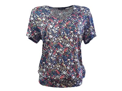 Barevná halenka s krátkým rukávem - vel.48