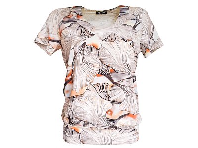 Světlá halenka s výstřihem do V - vel.40