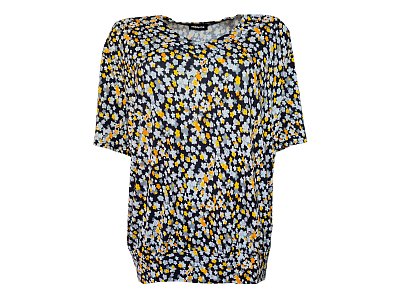 Barevná halenka s výstřihem do V - vel.56