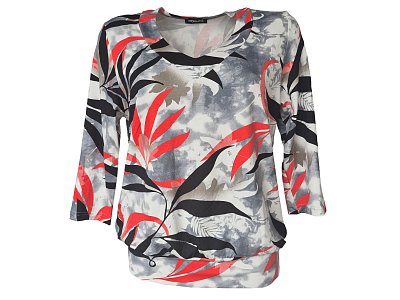 Halenka s červeno šedým tiskem - vel.42